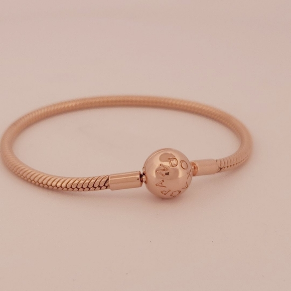 Pandora Moments Rose Gold Snake Chain Charm Bracelet - Picture 4 of 5